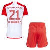 Conjunto (Camiseta+Pantalón Corto) FC Bayern de Múnich Lucas Hernandez 21 Primera Equipación 23-24 - Niño